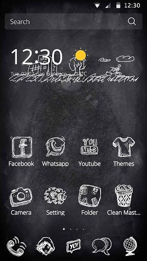 Blackboard Graffiti Theme - Image screenshot of android app