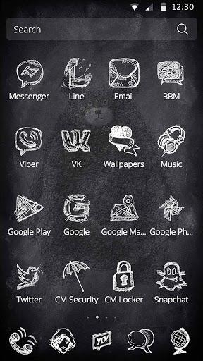 Blackboard Graffiti Theme - عکس برنامه موبایلی اندروید