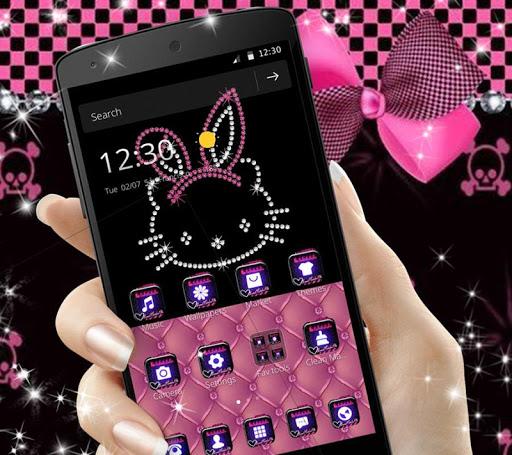 Pink Kitty Diamond Princess Theme - عکس برنامه موبایلی اندروید