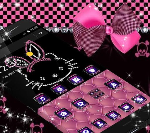 Pink Kitty Diamond Princess Theme - Image screenshot of android app