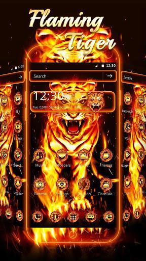 Flaming Tiger Theme - عکس برنامه موبایلی اندروید