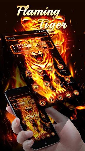 Flaming Tiger Theme - عکس برنامه موبایلی اندروید