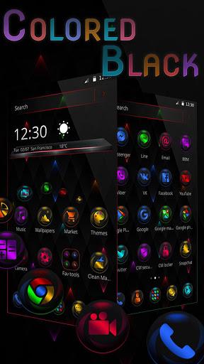 Color Fluorescent Black theme - عکس برنامه موبایلی اندروید