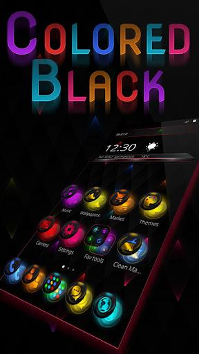 Color Fluorescent Black theme - عکس برنامه موبایلی اندروید