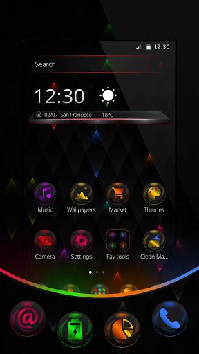 Color Fluorescent Black theme - عکس برنامه موبایلی اندروید