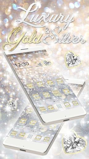 Luxury Gold & Silver Launcher Theme - Image screenshot of android app