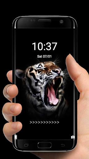 Black Tiger Theme & Lock Screen - Image screenshot of android app