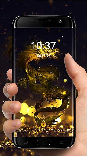 Golden Dragon Theme & Lock Screen - Image screenshot of android app