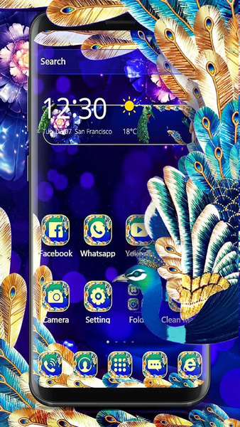 Luxurious Peacock Theme - Image screenshot of android app