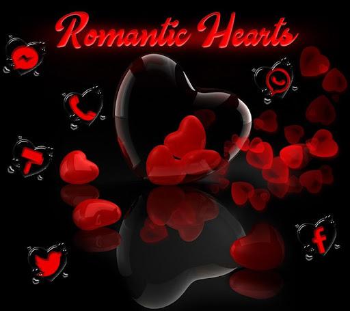Romantic Red Love Heart Theme - Image screenshot of android app