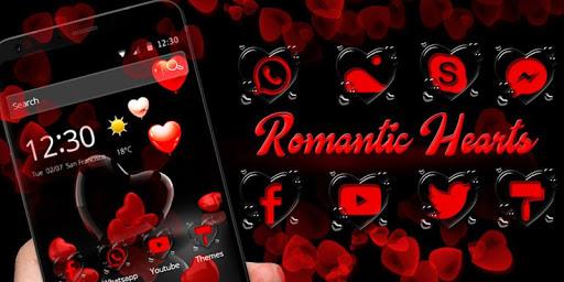 Romantic Red Love Heart Theme - عکس برنامه موبایلی اندروید