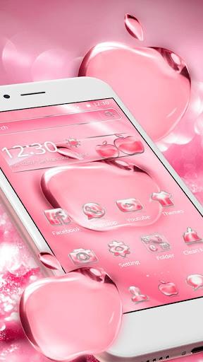 Pink Shining Crystal Apple Theme - عکس برنامه موبایلی اندروید