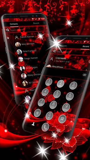 Black Red Rose Theme - Image screenshot of android app