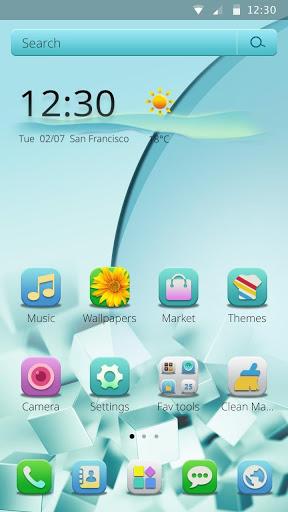 Parallel World Minimalist Blue Ice Cube Theme - Image screenshot of android app