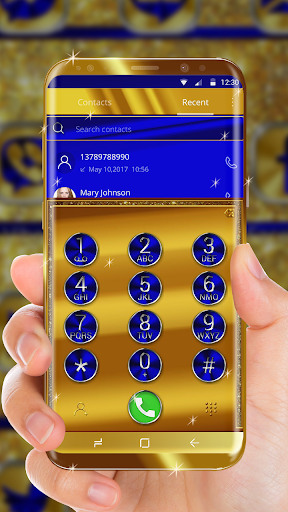 Cobalt and Gold Launcher Theme - Image screenshot of android app