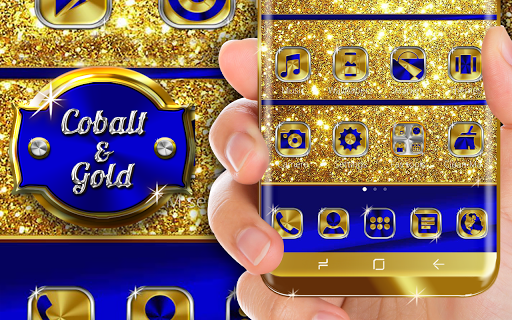 Cobalt and Gold Launcher Theme - Image screenshot of android app