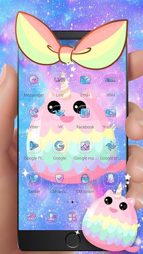Glitter Rainbow Unicorn Bear Theme - عکس برنامه موبایلی اندروید