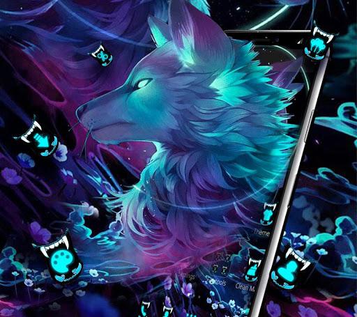 Dark Night Magic Wolf Theme - عکس برنامه موبایلی اندروید