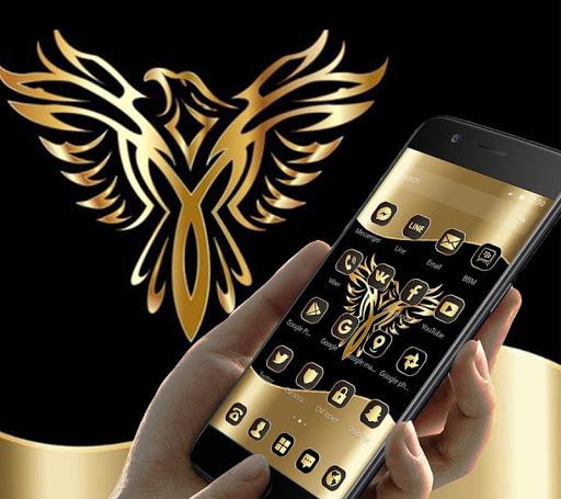 Gold Luxury Eagle Theme - Image screenshot of android app