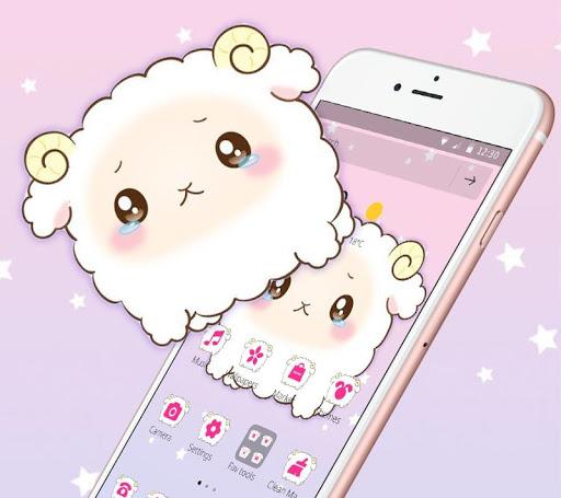 Cartoon Sadness Sheep Theme - Image screenshot of android app