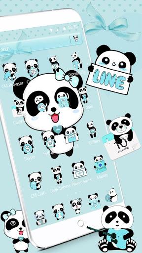 Blue Love Panda Theme - عکس برنامه موبایلی اندروید