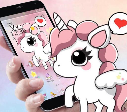 Cartoon Cute Lovely Unicorn Theme - عکس برنامه موبایلی اندروید