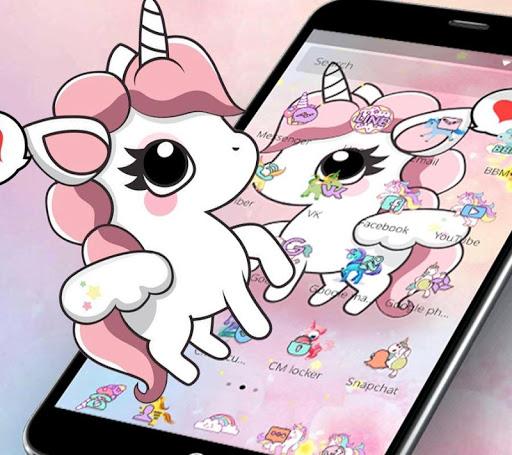 Cartoon Cute Lovely Unicorn Theme - عکس برنامه موبایلی اندروید