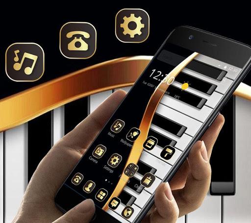 Gold Luxury Piano Theme - Image screenshot of android app