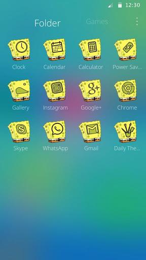 Yellow Cartoon Theme - عکس برنامه موبایلی اندروید