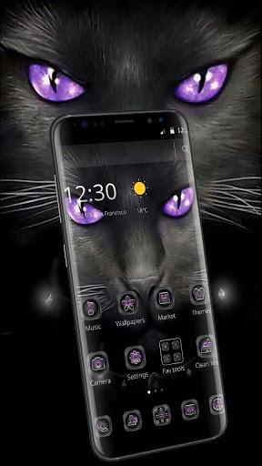 Black Evil Cat Dark Theme - عکس برنامه موبایلی اندروید