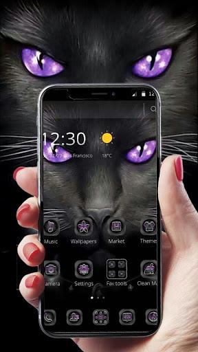 Black Evil Cat Dark Theme - عکس برنامه موبایلی اندروید