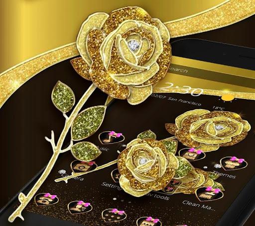 Gold Rose Luxury Black Business Theme - Image screenshot of android app