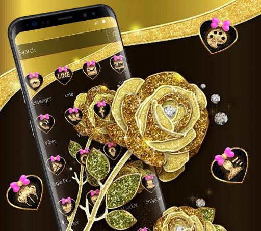 Gold Rose Luxury Black Business Theme - Image screenshot of android app