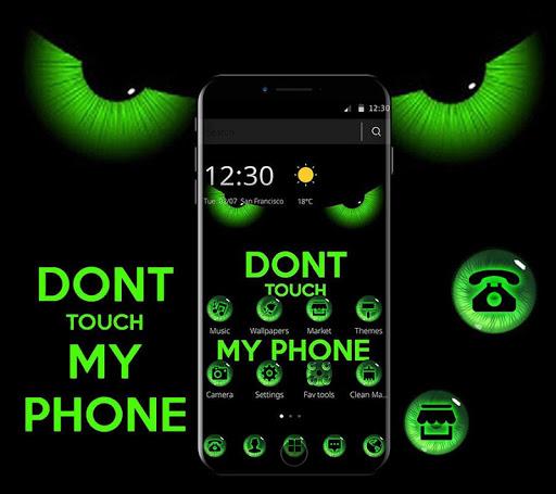 Green Dont Touch My Phone Theme - عکس برنامه موبایلی اندروید