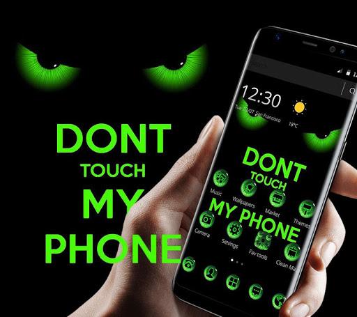 Green Dont Touch My Phone Theme - عکس برنامه موبایلی اندروید