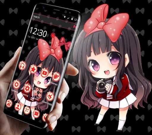 Kawaii Cute Girl Theme🙋 - Image screenshot of android app