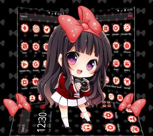 Kawaii Cute Girl Theme🙋 - عکس برنامه موبایلی اندروید