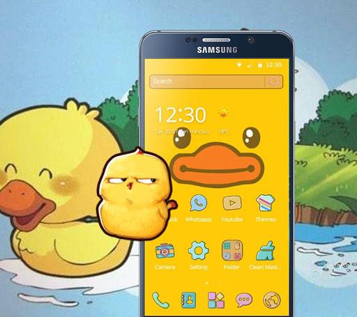 Cartoon Yellow Cute Duck Theme - عکس برنامه موبایلی اندروید
