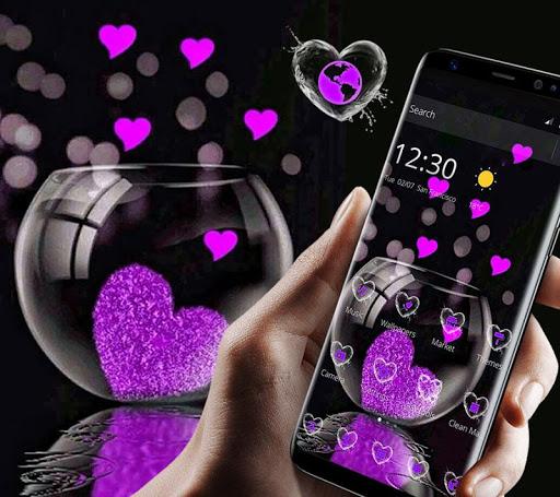 Pink Love Heart Theme - Image screenshot of android app