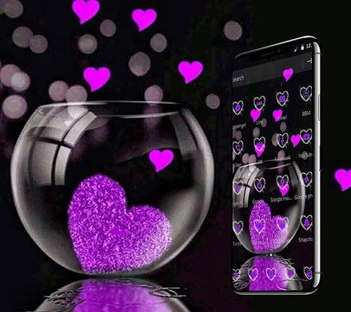 Pink Love Heart Theme - Image screenshot of android app