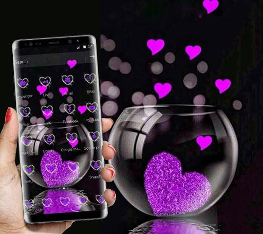 Pink Love Heart Theme - Image screenshot of android app