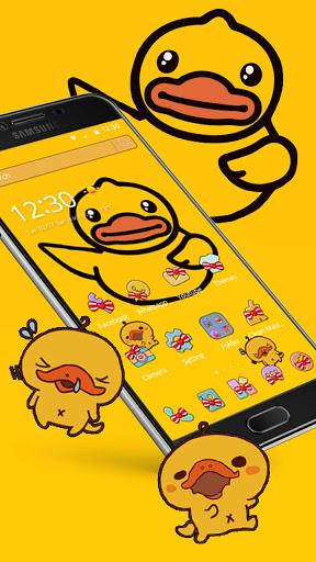 Cartoon yellow cute duck theme, Butterfly Icon - Image screenshot of android app