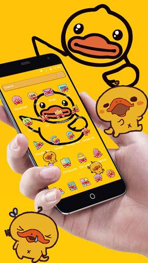 Cartoon yellow cute duck theme, Butterfly Icon - Image screenshot of android app