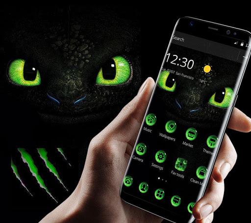 Green Dragon Eyes Theme - Image screenshot of android app