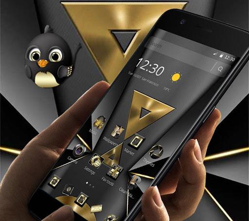Gold Trigon Black Business Theme - Image screenshot of android app