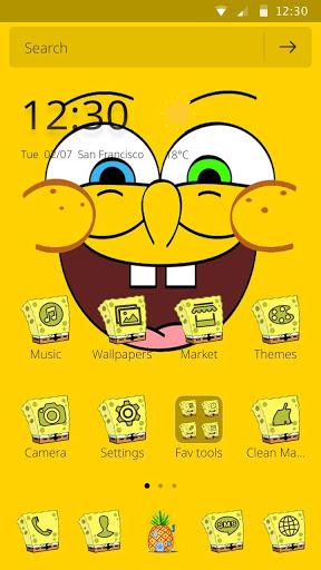 Cute Yellow Cartoon Theme - عکس برنامه موبایلی اندروید