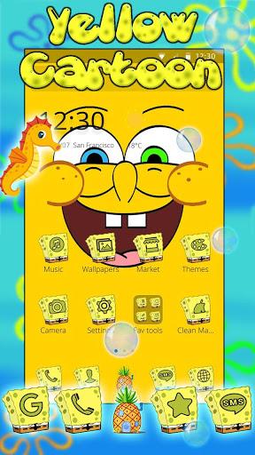 Cute Yellow Cartoon Theme - عکس برنامه موبایلی اندروید