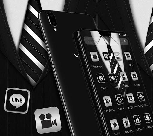 Simple Dark Black Business Classic Theme 💝 - Image screenshot of android app