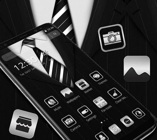 Simple Dark Black Business Classic Theme 💝 - Image screenshot of android app