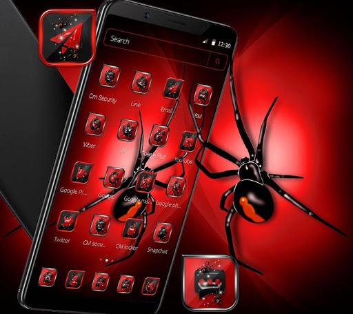 Red Dark Black Spider Launcher Theme 🕷️🕸️ - عکس برنامه موبایلی اندروید